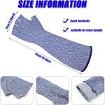 JenPen 3 Pairs Protective Arm Sleeves Arm Protectors for Thin Skin and Bruising Cut Resistant Sleeve Level 5 Burn Protection(Black, Gray, Blue,L)