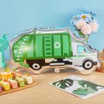 12 Pack Garbage Truck Foil Balloon Trash Truck Birthday Party Decoration Trash Waste Management Recycling Green Foil Balloon Baby Shower Party Favor Supplies