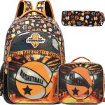 Backpack for Kids Backpacks for Boys Bookbag with Lunch Box Pencil Case School Backpack for Boys Lightweight Elementary School Bookbag