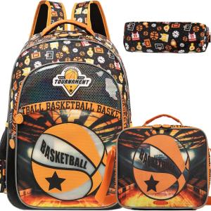 Backpack for Kids Backpacks for Boys Bookbag with Lunch Box Pencil Case School Backpack for Boys Lightweight Elementary School Bookbag