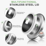 SUSTEAS 2.2 Liter 75oz Glass Pitcher, Water Pitcher with Lid And Wide Handle, Easy Clean Juice Jug for Fridge, Beverage Carafe for Cold/Hot Water, Iced Tea, 1 Long-Handled Brush Included