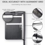 Paper Cutter,Paper Trimmer12" Cutting Length Heavy Duty Guillotine Paper Slicer with Safety Guard and Ble Lock,12 Sheets Capacity,Ideal for Offices,Homes,Printing Shops,Photo Studios