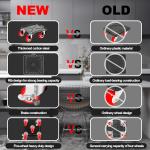 Furniture Dolly Set 5 Wheels Heavy Duty, Furniture Movers with Silent Rubber Wheels, 360° Rotation with Brake, 1400Lbs Lo Capacity, Furniture Lifter for Easy Moving Large Furniture.