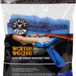 Chemical Guys MIC708 Waffle Weave Glass and Windor Microfiber Towel, Great for Cars, Trucks, SUVs, RVs & More, Blue (24"x16")