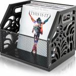 CILXGQLN Vinyl Record Holder, Sturdy Wooden Album Storage for Vinyl Records, Holds 70+ LPs, Perfect for Records, Files, Books & Magazines (Black)