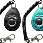 Pet Training Clicker with Wrist Strap - Dog Training Clickers (New Black + Blue)