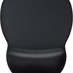 MROCO Ergonomic Mouse P with Gel Wrist Rest, Smooth Wrist Support Surface, Non-Slip PU Base for Pain Relief, Comfortable Mousep for Computer, Laptop, Office & Home, 9.4 x 8.1 in, Black