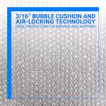 Bubble Cushioning Wrap Rolls, 3/16" x 12" x 72' ft Total [2 Rolls of 36 Feet] Perforated Every 12", 20 Fragile Stickers for Packaging, Shipping, Mailing
