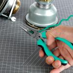 Basics Tool Set With Easy Carrying Round Pouch, 104-Piece, Turquoise, 14.4 x 11.4 x 3 inches