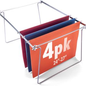 Officemate Hanging File Frame, 24-27, Letter Size, Steel, 4 Sets (91965)
