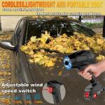 Cordless Leaf Blower Portable Dust Cleaner Handheld 500000RPM Compressed Air Duster, Electric Blower with 2 Battery and Charger&justable Speed for Lawn Care,Patio Cleaning,Drying,Camping