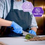 MED PRIDE Disposable Powder Free Non Latex Single Use Medical Exam Gloves, Nitrile Vinyl Blend for Cleaning and Food Handling