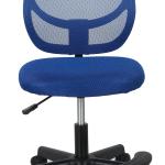 Basics Kids justable Mesh Low-Back Swivel Study Desk Chair with Footrest, Blue