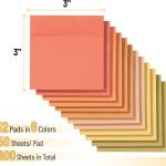 Mr. Pen- Sticky Notes, 3”x3”, 12 Ps, 600 Sheets, Autumn Earth Sticky Notes 3x3