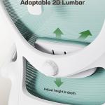 Marsail Ergonomic Office Chair: Office Desk Chair with High Back Mesh and justable Lumbar Support Rolling Work Swivel Task Chairs with Wheel 3D Armrests and Herest