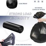 FORID Small Black Trash Bags, 4 Gallon Garbage Bags, 220 Counts Strong Plastic Trash Can Liners 15 Liter for Kitchen Bathroom Office Waste Basket - Durable & Thick Trash Bag