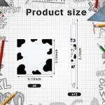 Sabary 18 Pieces Cow Print Stuff, 12 Cow Pens and 300 Sheets Notes with 5 Styles, Black Ink Gel Pens for Birthday Party Back to School Student Gift Women Office School Supplies