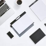 Basics Report Folder Cover with Clip, Pack of 10, Grey, 9 x 10.5 inches