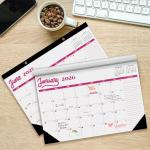 Desk Calendar 2026, Wall Calendar 2026-2027 Large Size 17" X 12" Covers January 2026 to June 2027, Pink Cute Desktop Monthly Calendar for Home Classroom School or Teacher Gifts & Office Supplies