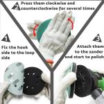 S&F STEAD & FAST Orbital Sander Foam P 5 inch, Foam Sanding Ps for Orbital Sander 2pcs, Interface P 8 Holes, Hook and Loop Backing Ps, Soft Sander Cushion, Sponge Buffer