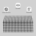 Restaurantware Takeout Lunch Box 100 Count 47 Ounce Paper Food Delivery Container Greaseproof Secure Closure Box Black Houndstooth Design 7.01 x 4.49 x 2.76 Inch Large Capacity