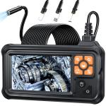 Industrial Endoscope Borescope Camera with Light, 4.3'' HD Digital Handheld Waterproof Sewer Tools Snake Inspection Camera with 8 LED Lights 16.5FT Semi-Rigid Cable, Ggets for Men