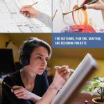 U.S. Art Supply Large 20-1/2" x 17" Wooden Drawing Board, justable Table Top Easel for Painting and Drawing - Drafting Board with T-Square, Pencil Ledge