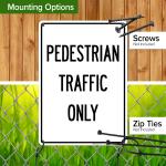 Pedestrians Traffic Only Sign, 10x14 Inches, Rust Free .040 Aluminum, Fe Resistant, Me in USA by My Sign Center