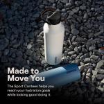 Corkcicle Sport Canteen - Keeps Drinks Cold 25 Hours - Stainless Steel Water Bottle - Triple-Insulated - Spill-Proof - Summer Drinkware Gift - Keeps Drinks Ice Cold - 20 oz - Capri Blue