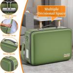 DocSafe Fireproof Document Box with Lock, Hard Case File Organizer with Accordion File Folder, Fireproof Water Resistant Safe Box Home Office Travel Storage for Important Documents Laptop Green