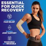 High-Performance Elastic Bandage Wrap - 6 Pack (2x2in, 2x3in, 2x4in) - Self-Closing Strong Compression Bandage Wrap for Feet, Ankles, Wrists, and Knees