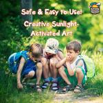 Toysmith Outdoor Discovery Solar Print Paper Kit Bundle – Sun Printing Set for Kids – Includes 36 Sheets Sun Print Paper, Stencils, & Frames – Creative Arts & Crafts Gift for Boys & Girls Ages 5+