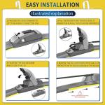 26''+19'' Front Windshield Wiper Bles Compatible with 2008-2017 Honda Accord/2010-2015 Toyota Prius OEM QUALITY Premium All-Season Automotive Replacement Wipers (Pack of 2)