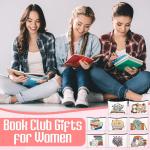 8 Pcs Book Club Gifts Book Lovers Makeup Bag Gifts for Women Cosmetic Bag with Zipper Pouch for Teen ult Women Lovers Librarian Bookish Club Gifts(Flower)