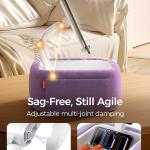 LULULOOK Ultra Fluffy Kindle Pillow Stand for Reing, Lap Tablet Pillow Stand with Snack Bowl & Flodable Arm Compatible with iP, Phone and 4.7-14.6” Tablet for Book Reing in Bed