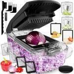 Fullstar The Original Pro Chopper - Vegetable Chopper and Spiralizer, Food Chopper with Container, Fruit Slicer, Kitchen Ggets & Gifts, Home Essentials (4 in 1, Clear)