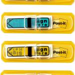 Post-it Message Sign Here Flags, 30/Dispenser, 4 Dispensers/Pack, .47 in Wide, Assorted Colors (684-SH)