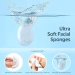 GAINWELL 50-Count Compressed Facial Sponges with Storage Container, for Facial Cleansing, Reusable Makeup Remover, Portable, Suitable for Travel, White