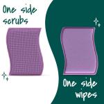 Scotch-Brite Dobie Stay Clean Scrubbers, Non-Scratch Dual-Sided Dish Sponges with Absorbent Cloth Side, Odor Resistant Scrubbing Ps for Dishes and Household Cleaning, 8-Pack