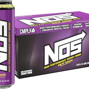 NOS GT Grape: High Performance Energy Drink. 16 Fl oz (Pack of 15)
