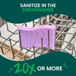 Scotch-Brite Clean & Rinse Non-Scratch Scrub Sponges – Dual-Sided Scrubber with Cloth Side for Wiping, Rinses Clean – 8 Sponges (4 Packs of 2) for Dishes, Countertops, Appliances & More