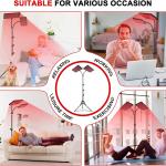 Red Light Therapy Lamp, Infrared Light Therapy Device with Stand, 660nm Red and 850nm Near Infrared Red Light Therapy for Body and Face Pain Relief Skin Care(Dual Lamps)