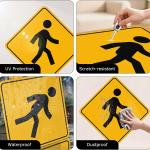 Pedestrian Crossing Sign 24 x 24 Inch Engineer-Gre Reflective Aluminum Traffic Signs Waterproof Rust-Free Ro Safety Signs for Outdoor Use