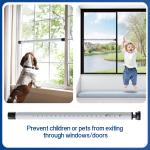 Sliding Door Security Bar,Window Security Bars Inside,17-50 inch justable Patio Glass Door/Window Lock Bar for Burglar Proof/Child Safety, Window Stoppers for Sliding/Vertical Windows -2 PCS