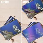 Transparent Holographic Overlay Lamination Vinyl A4 Size Self-hesive Laminate Waterproof Vinyl Sticker Paper, 20 Sheets 8.25 x 11.7 Inches