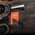 The Ridge Bolt Action Ballpoint Pen | Metal Retractable Compact Writing Instrument | Textured Grip & Internal Pressurized Refill | Aluminum Navy