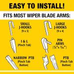 Rain-X 5079272-2-5PK Latitude 2-IN-1 Water Repellency Wiper Ble, 14" (Pack of 5)