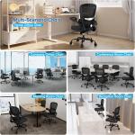 TRALT Ergonomic Office Chair - Desk Chair with justable Lumbar Support Computer Chair - Mesh Comfy Chair with Flip-up Armrests - Gaming Chairs for ults Home Office (Leather, Black)