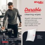 WypAll GeneralClean L30 Cloths Heavy Duty Cleaning Wipes, Jumbo (05841), Strong and Soft Bulk Paper Wipers, White (1 Roll of 875 Sheets)