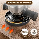 4 Pack Premium Foam Sanding Ps, 5 Inch 8 Holes Hook and Loop Sponge Cushion Buffer Backing P, Professional Sponge Sanding Ps and Soft Density Interface P for Orbital Sander